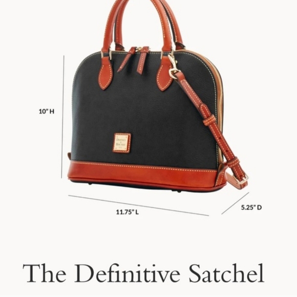 Dooney & Bourke Green and Brown Satchel - Picture 10 of 11